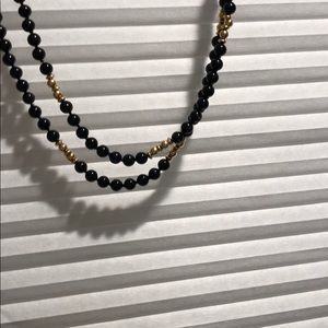 Black Onyx beaded necklace